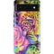Neon Rainbow Cheetah with Rose by Sheena Pike Pixel Cases